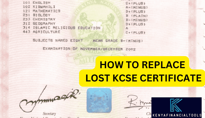 HOW TO REPLACE LOST KCSE CERT IMAGE